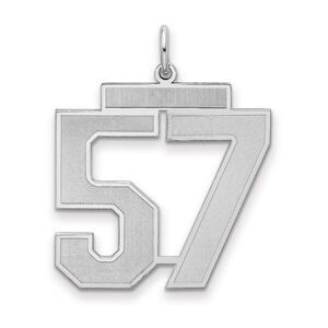Sterling Silver, Jersey Collection, Large Number 57 Pendant